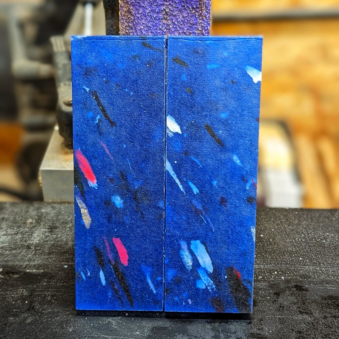 Recycled Plastic Knife Scales - Ocean