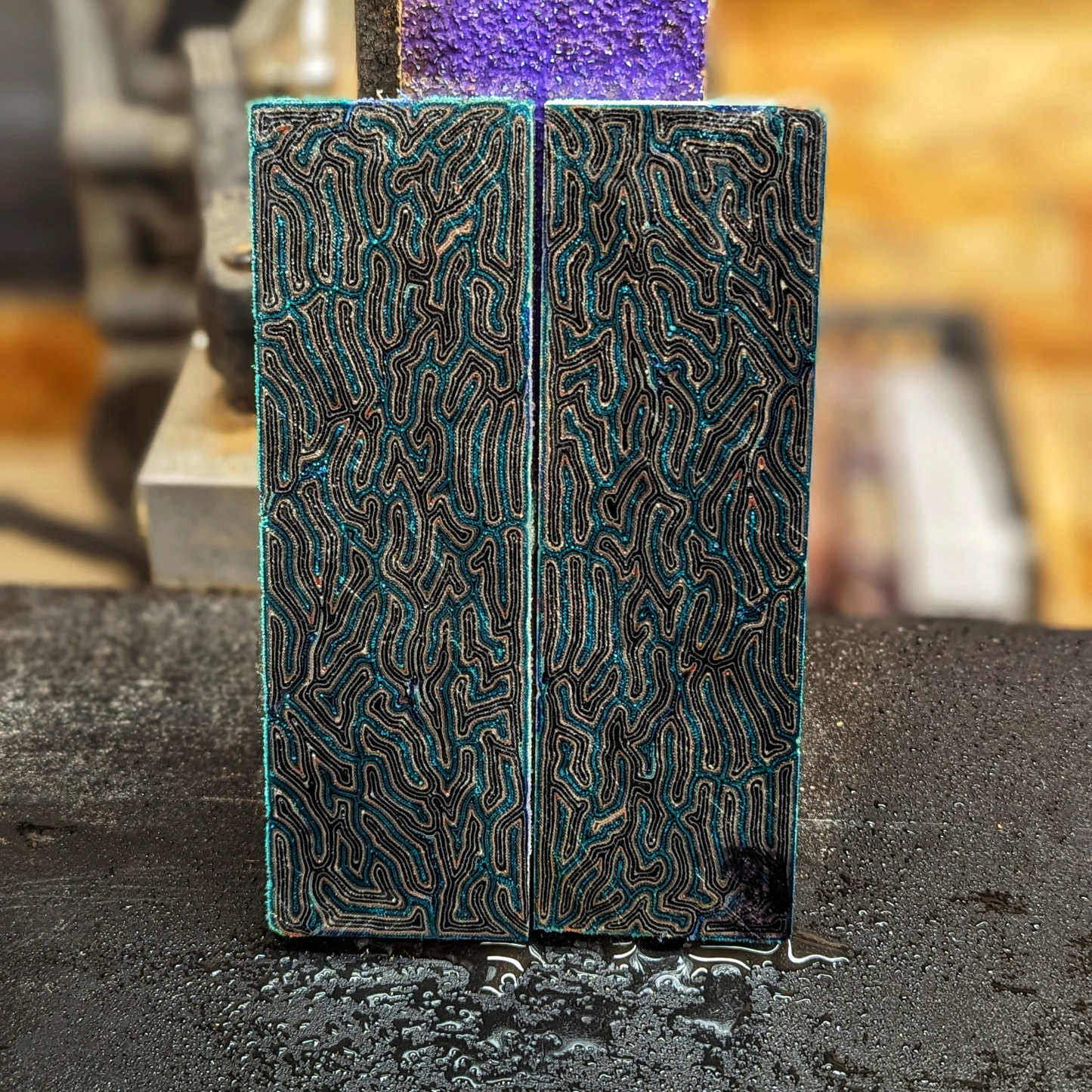 Coral Micarta - Turquoise