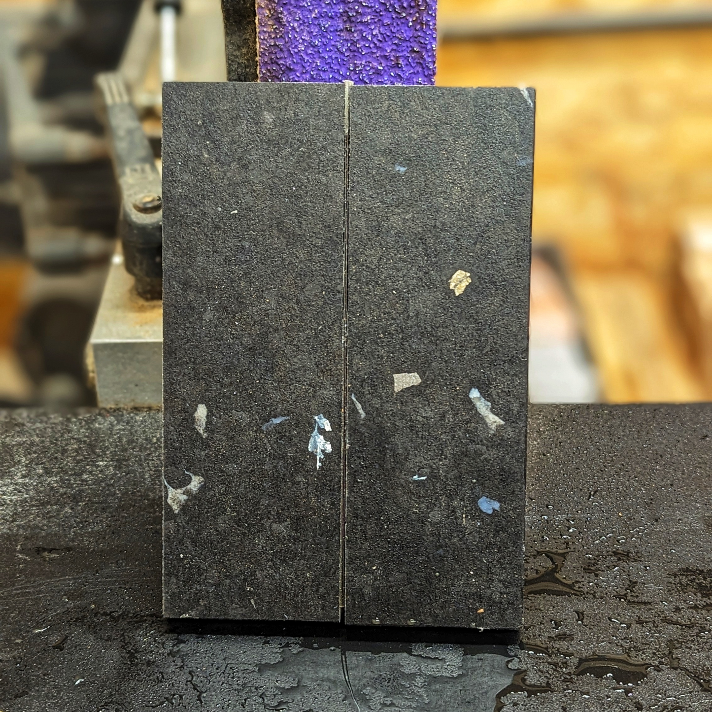 Recycled Plastic Knife Scales - Asphalt