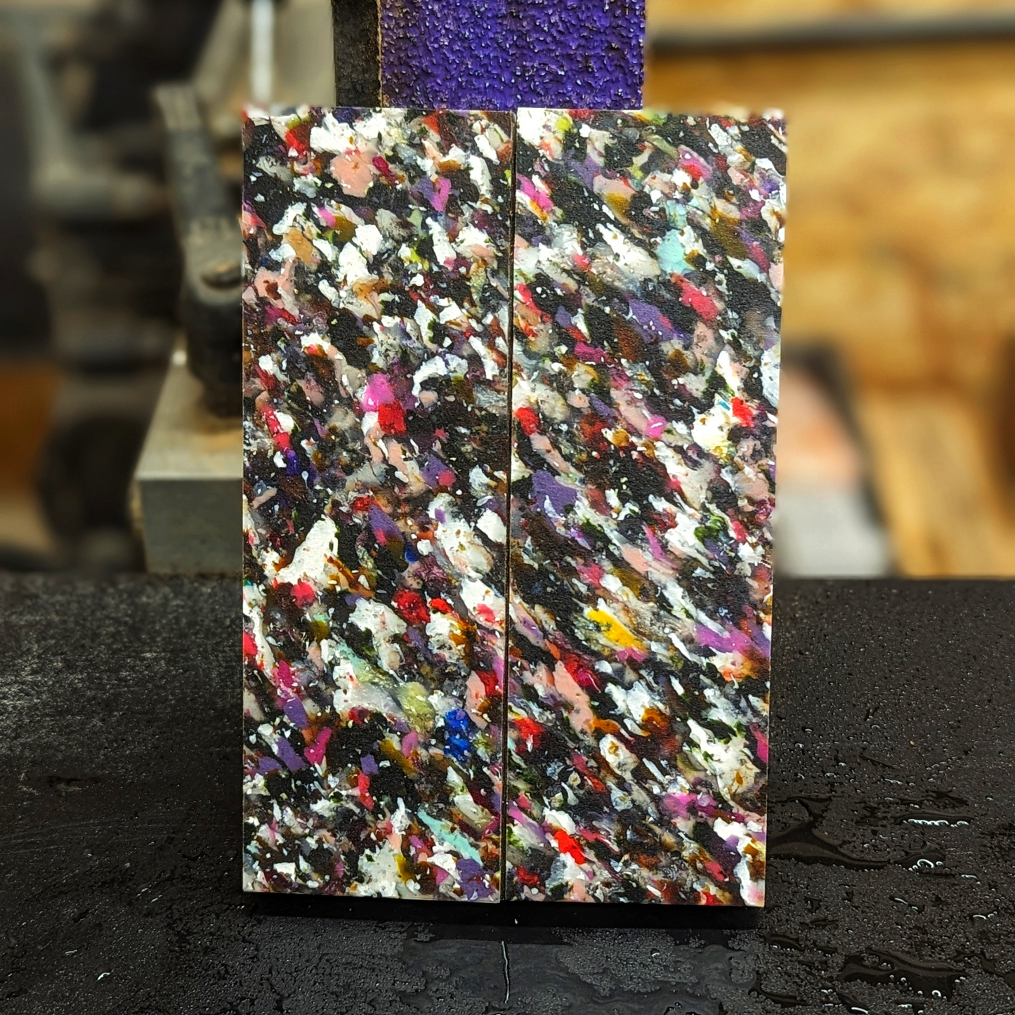 Recycled Plastic Knife Scales - Kaleidescope