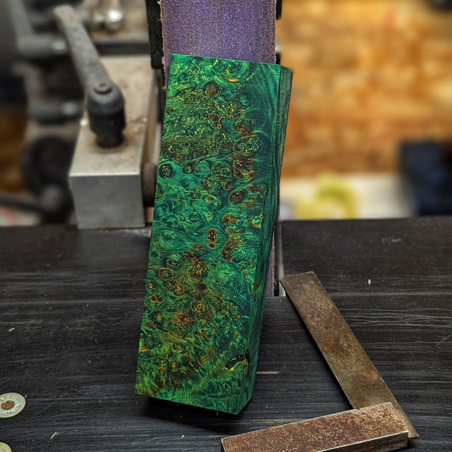 Stabilized Boxelder Burl - Green