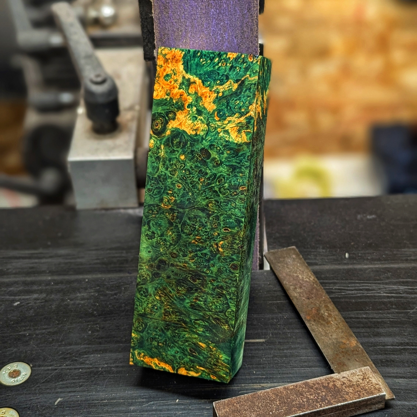 Stabilized Boxelder Burl - Green