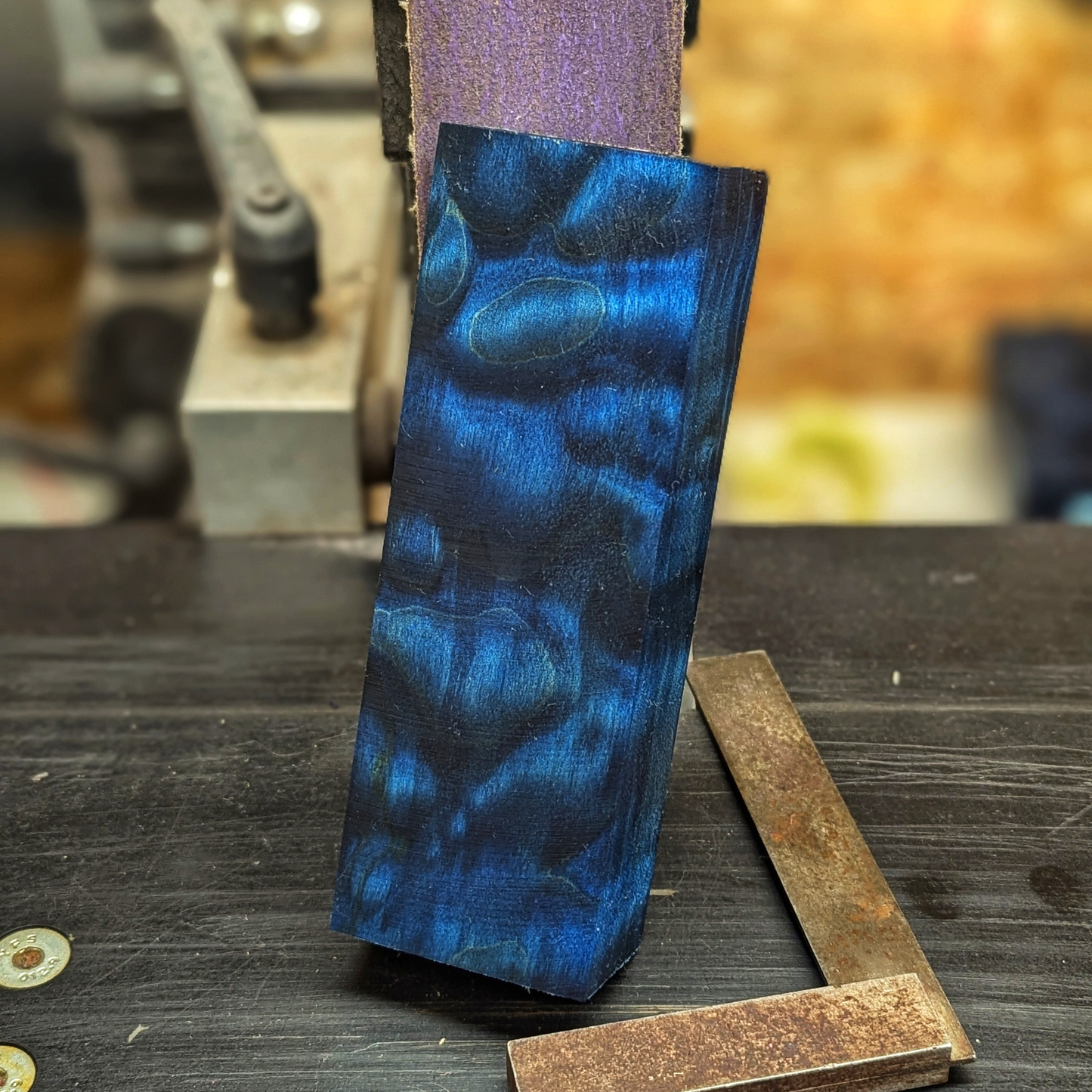 Stabilized Quilted Maple - Blue