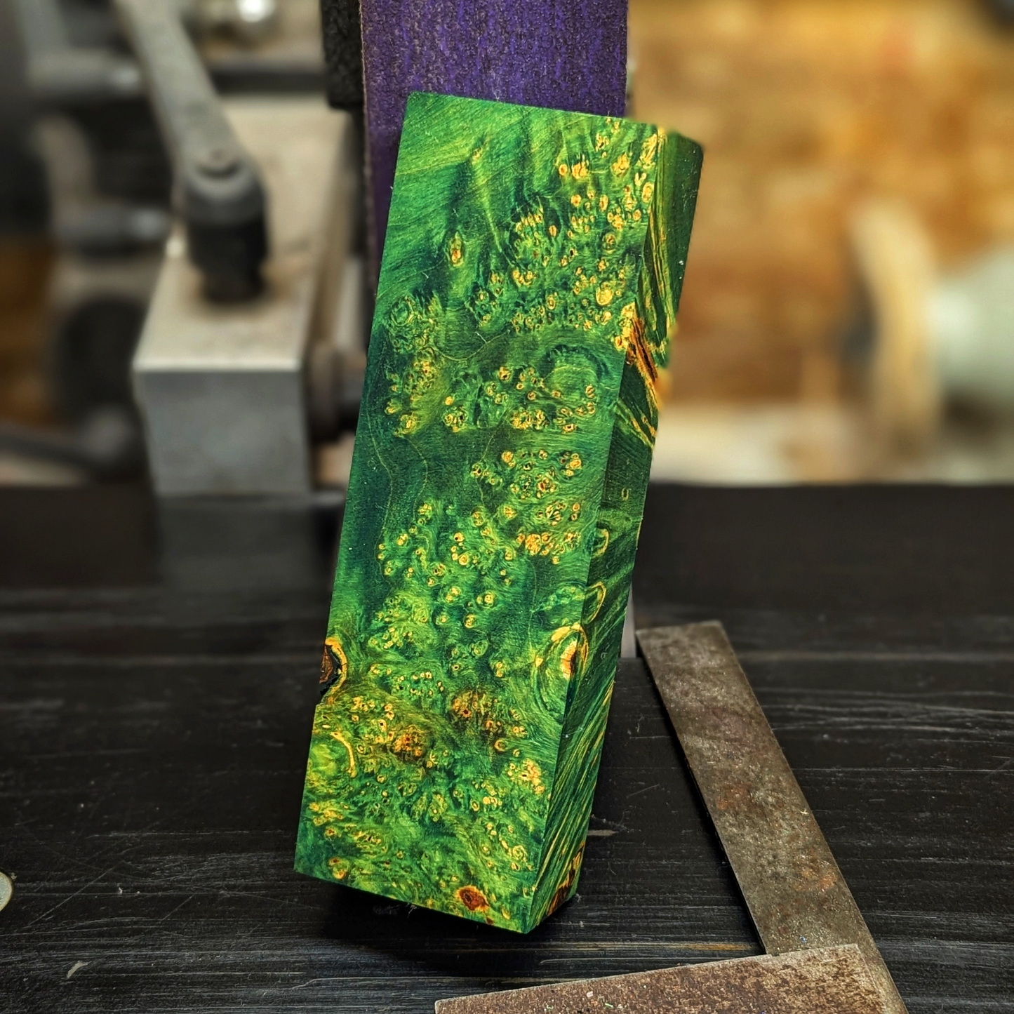 Stabilized Boxelder Burl - Green