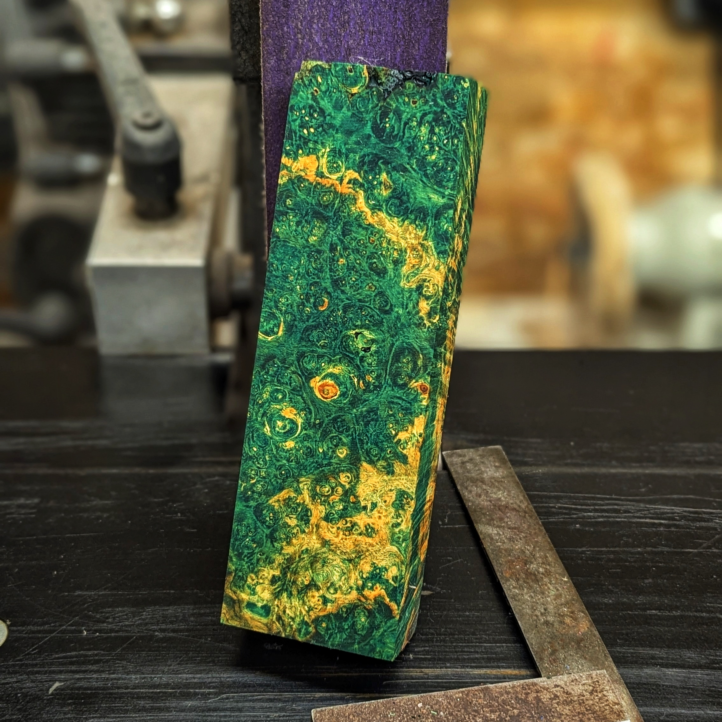 Stabilized Boxelder Burl - Green