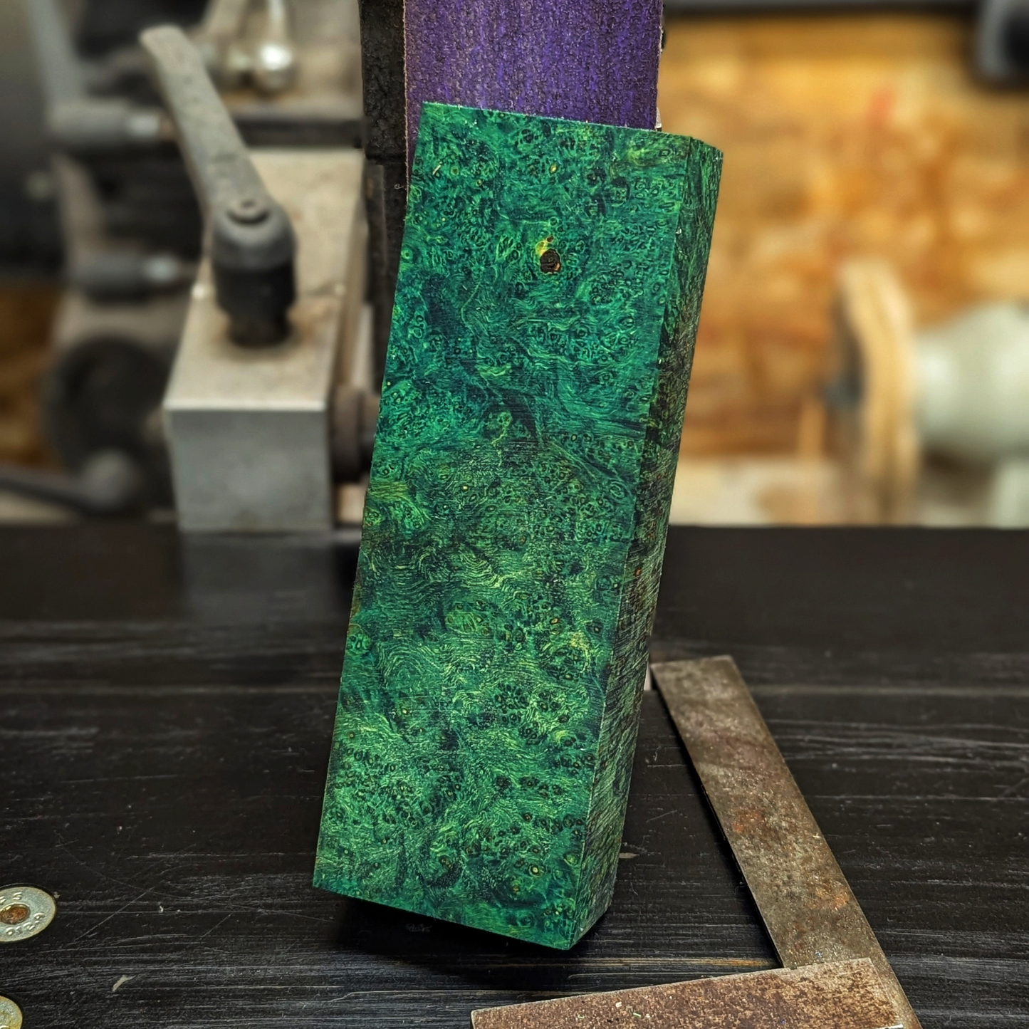 Stabilized Boxelder Burl - Green