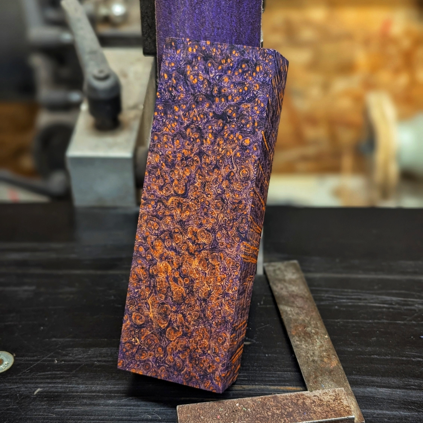 Stabilized Amboyna Burl - Purple