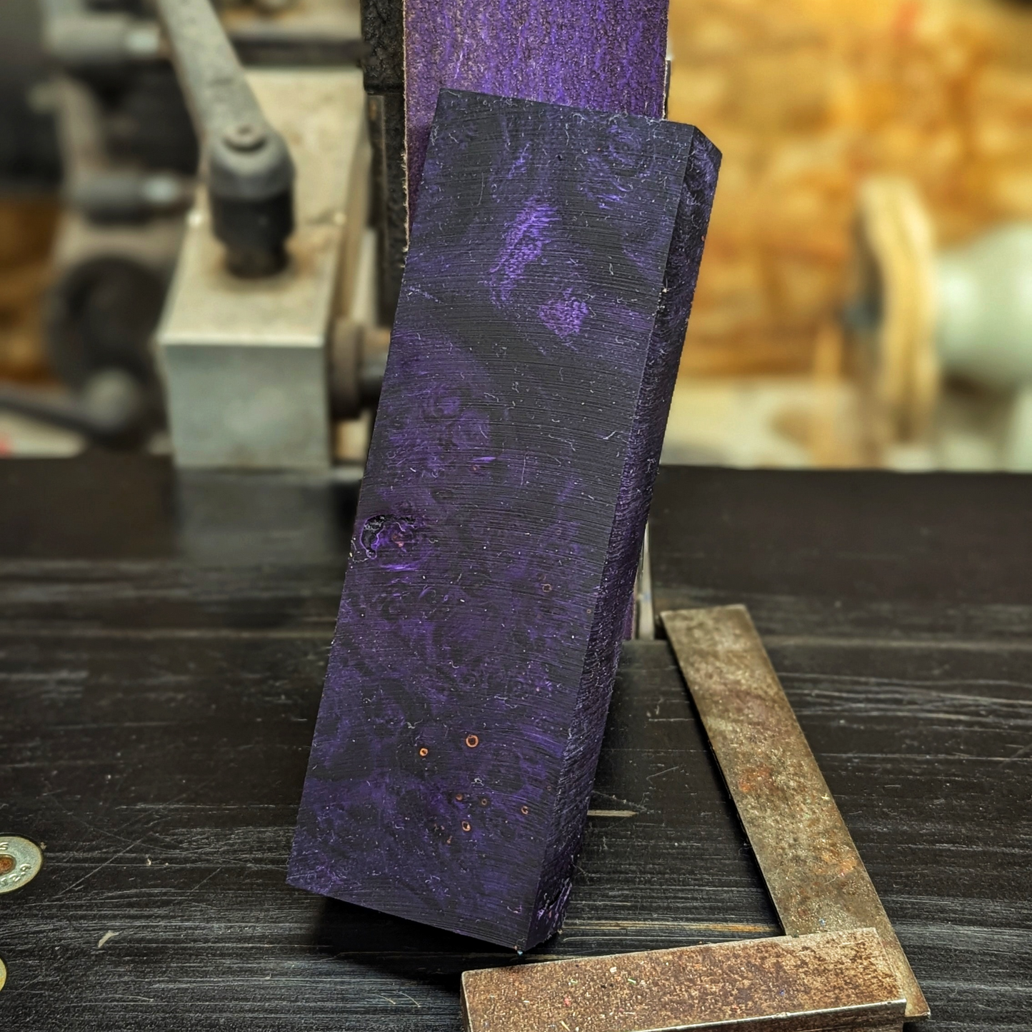 Stabilized Boxelder Burl - Purple