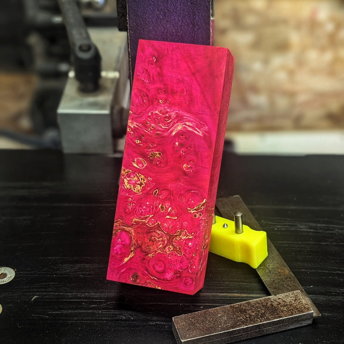 Stabilized Boxelder Burl - pink