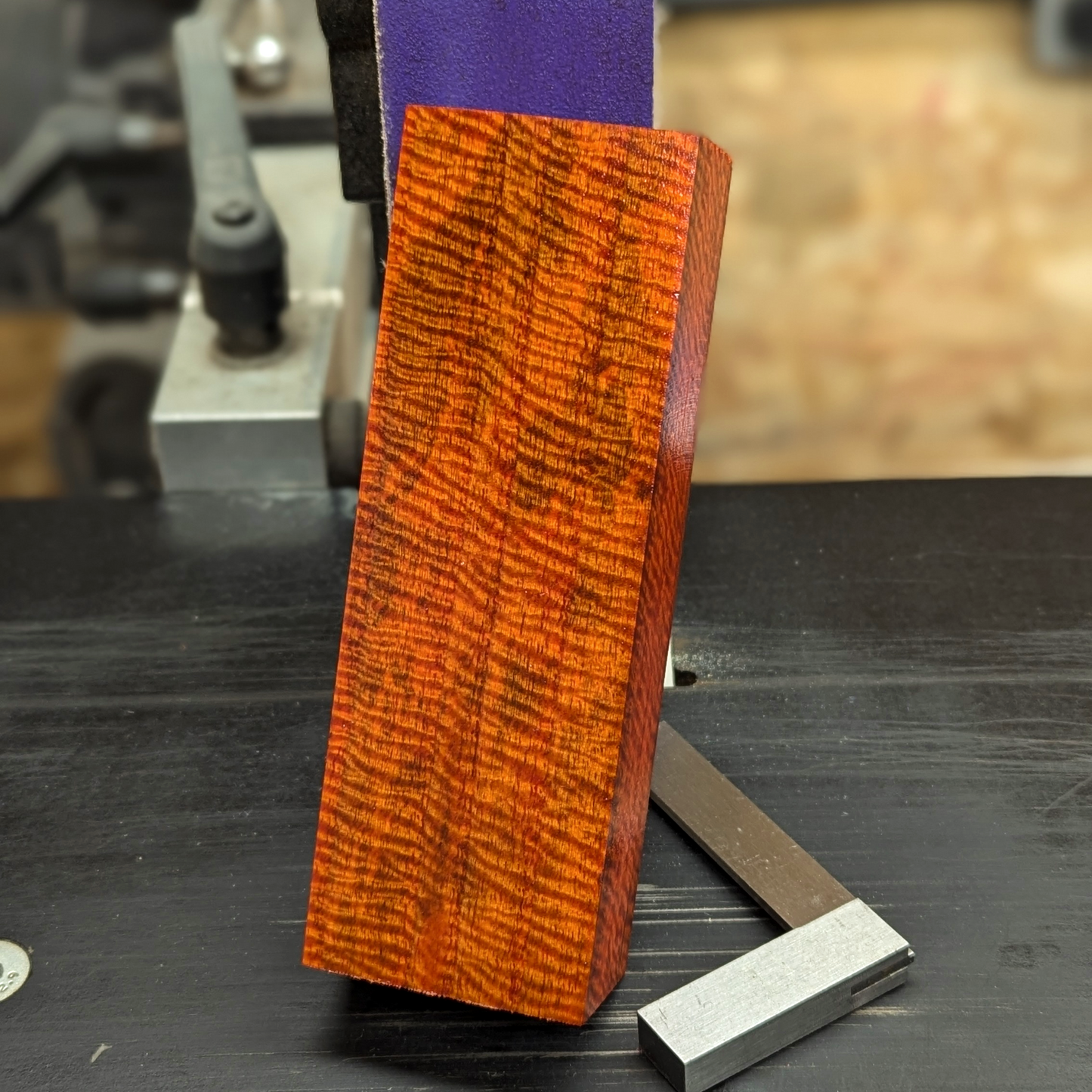 Stabilized Curly Narra - Orange