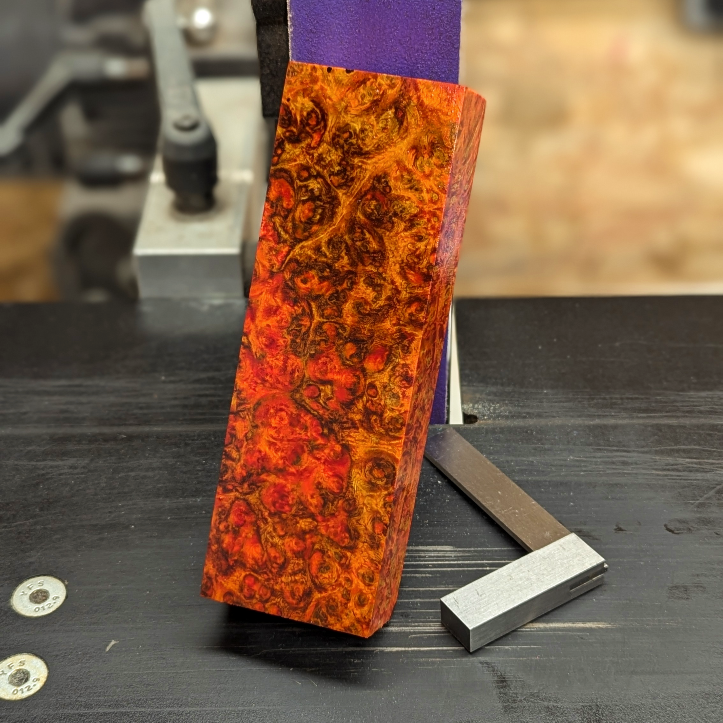 Stabilized Amboyna Burl - Orange