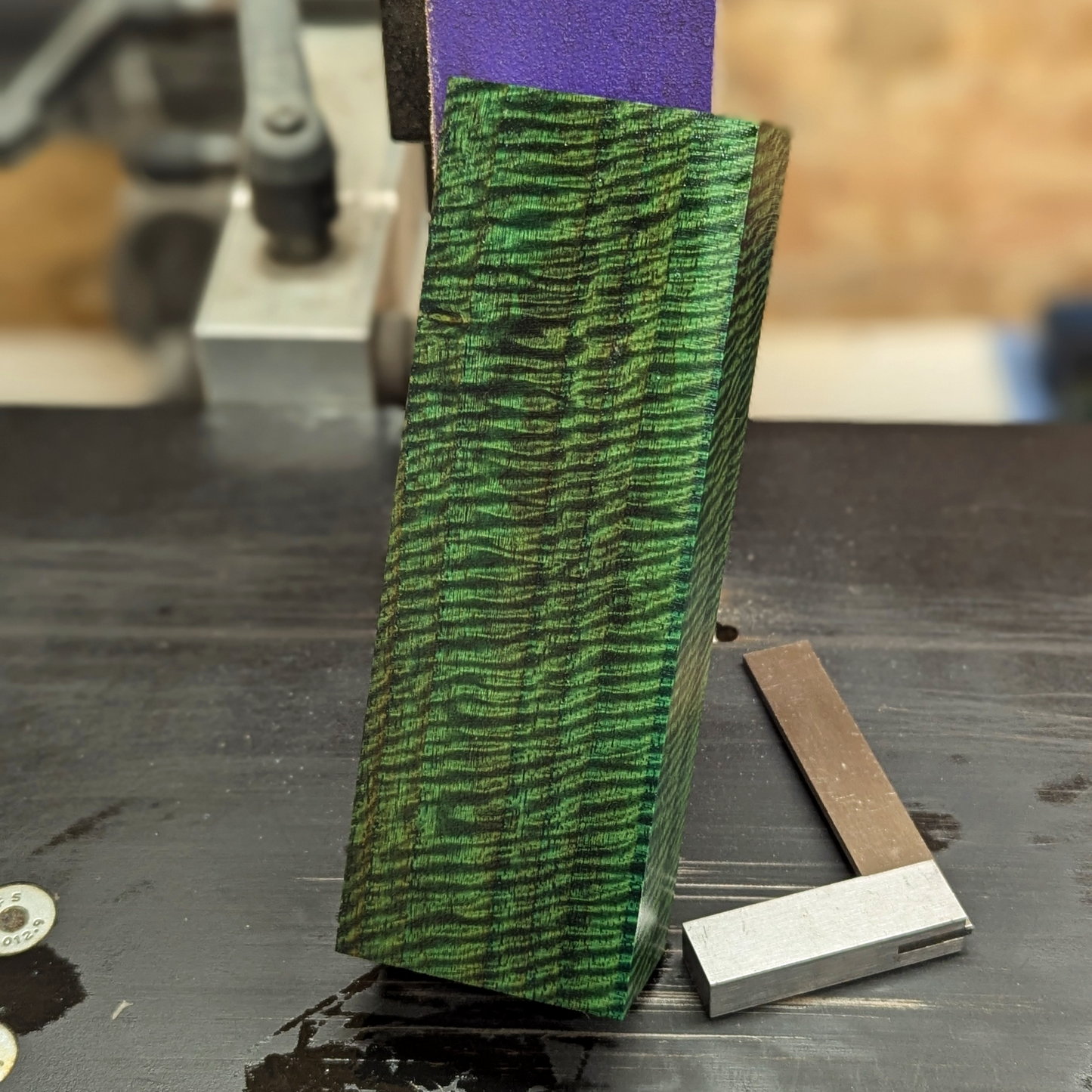 Stabilized Curly Narra - Green