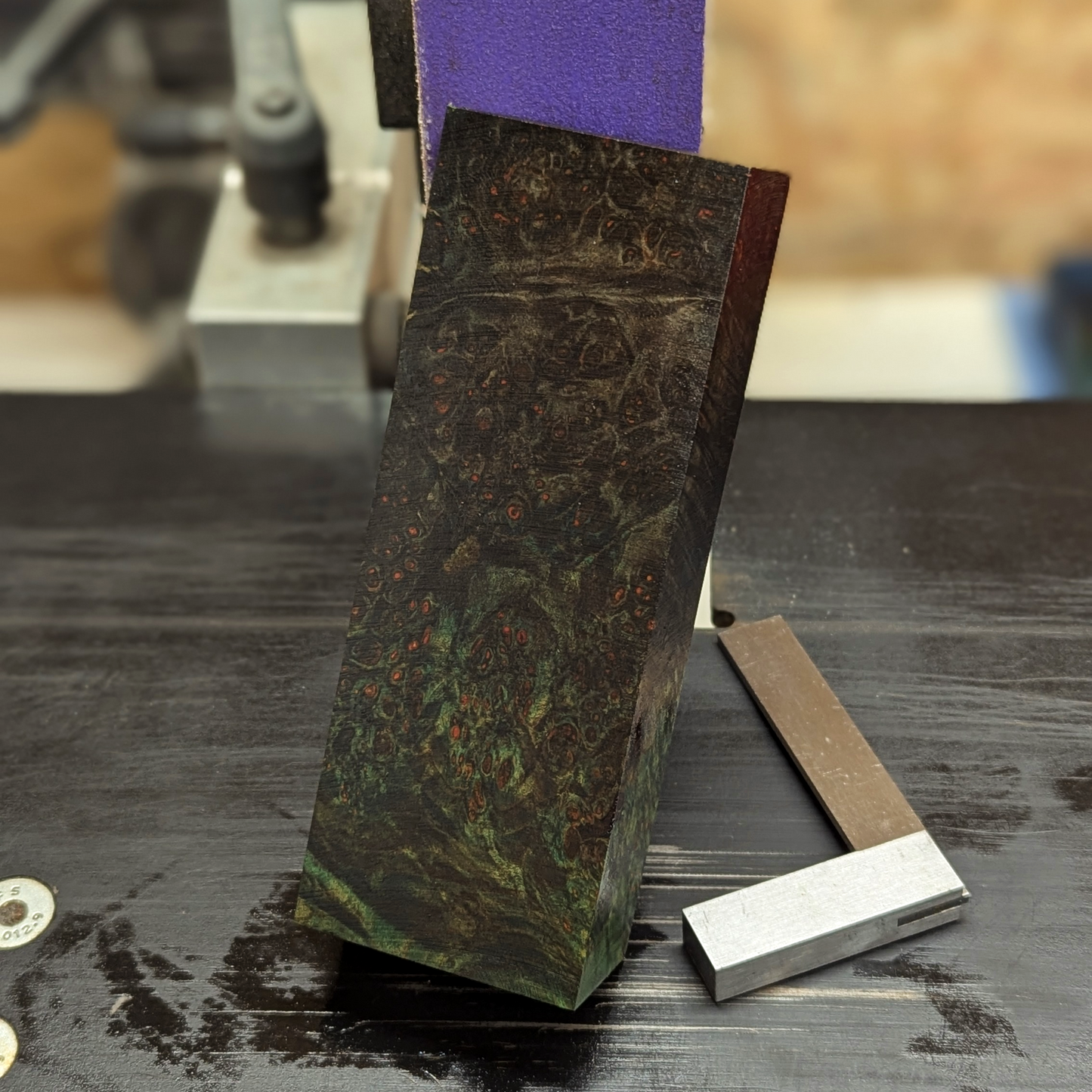 Stabilized Big Leaf Maple Burl - Black & Green
