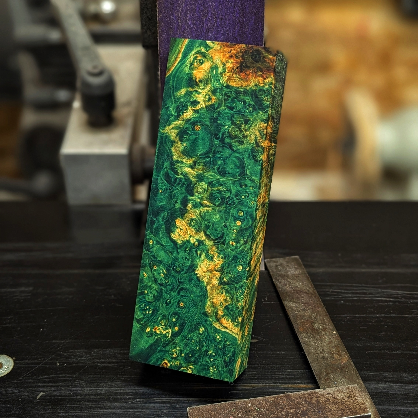 Stabilized Boxelder Burl - Green