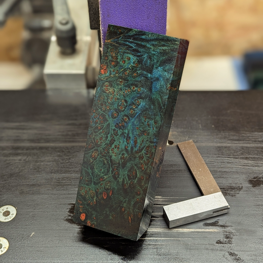 Big Leaf Maple Burl - Double Dyed (Blue & Green)