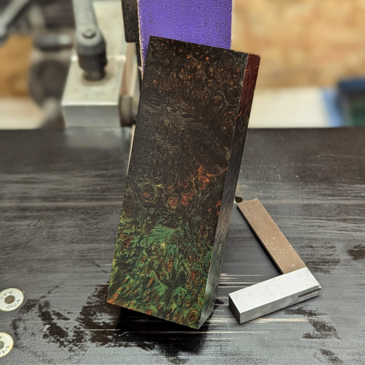 Stabilized Big Leaf Maple Burl - Black & Green