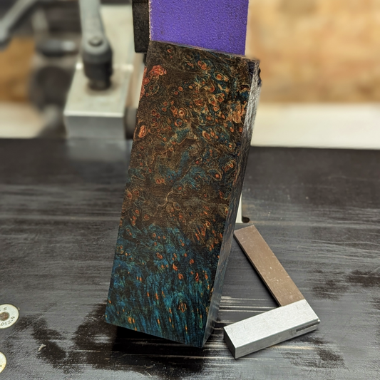 Stabilized Big Leaf Maple Burl - Black & Blue