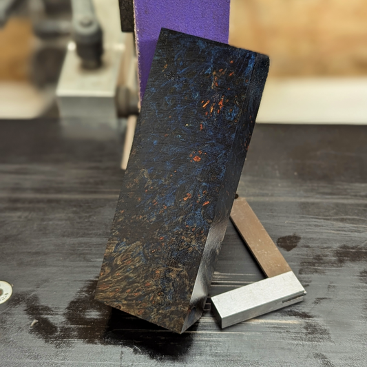 Stabilized Big Leaf Maple Burl - Black & Blue