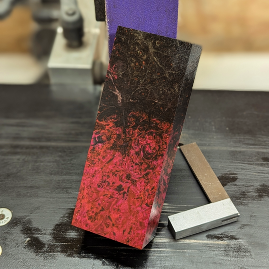 Stabilized Big Leaf Maple Burl - Black & Pink