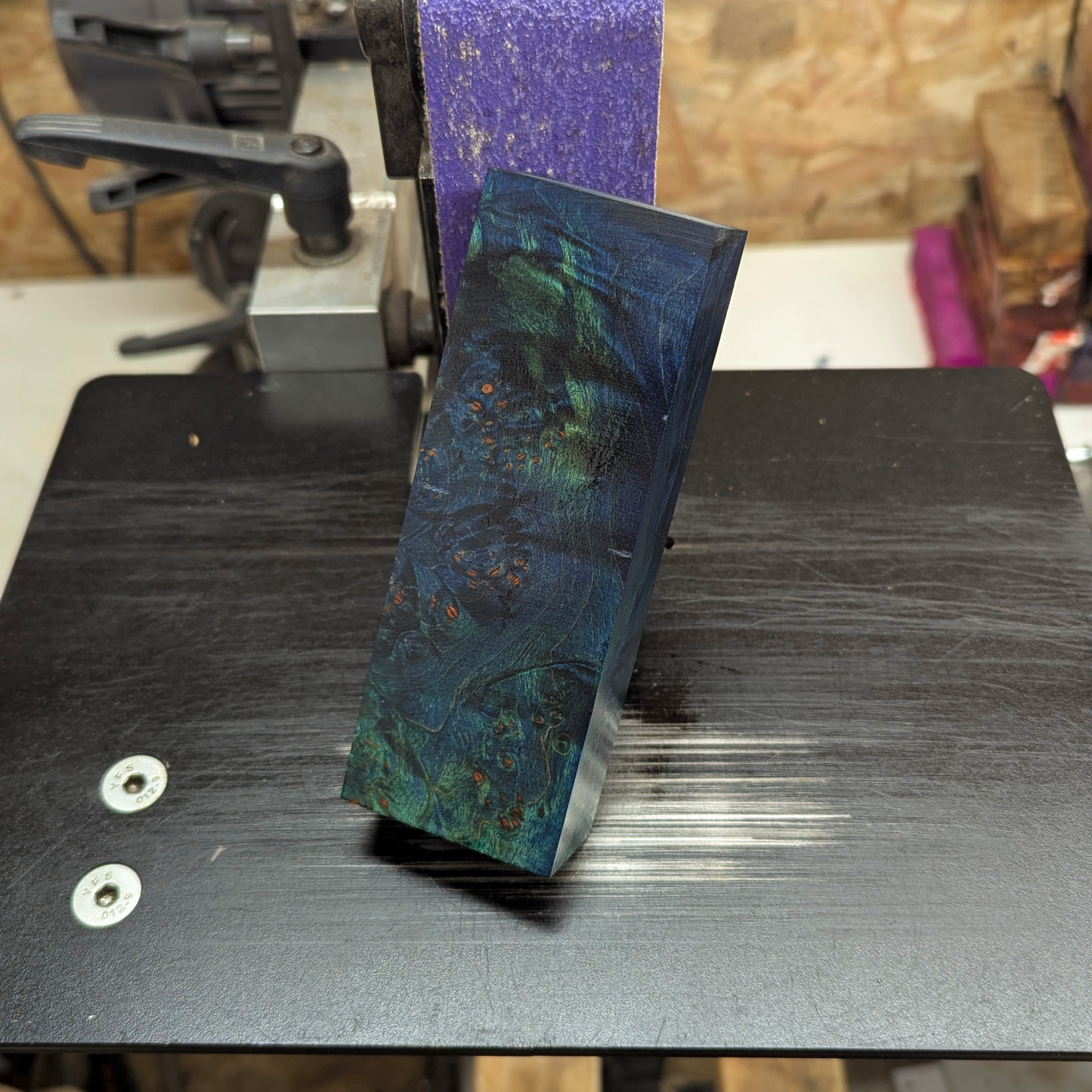 Big Leaf Maple Burl - Double Dyed (Blue & Green)